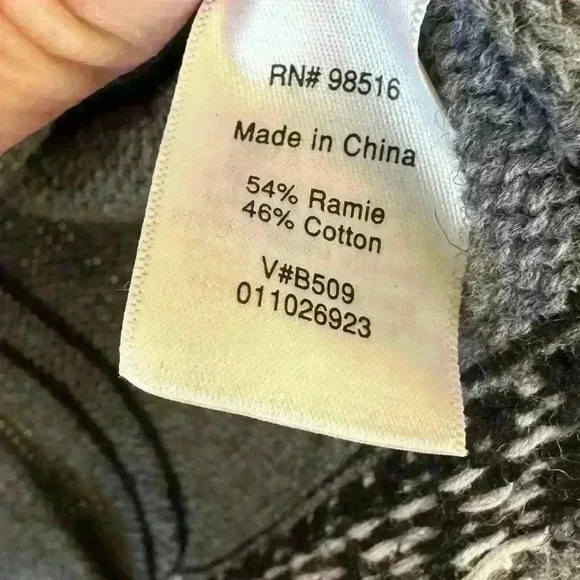 Coldwater Creek Women’s M Gray Cardigan Sweater Fair Isle 3/4 Bell Sleeve Button - Picture 8 of 10